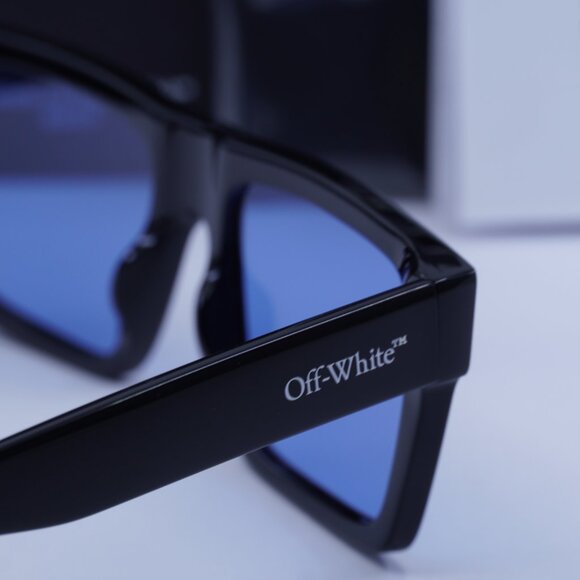 Off-White OERI109 LAWTON 1045 Square Sunglasses – Black/Blue - Picture 10 of 10